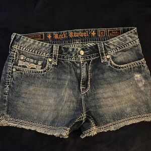 Rock Revival Distressed Jean Shorts